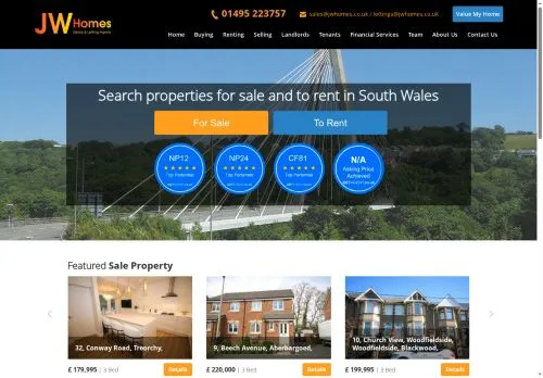 Website Image of J W Homes Financial Services Limited