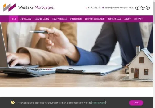 Website Image of Westexe Mortgage Solutions LTD