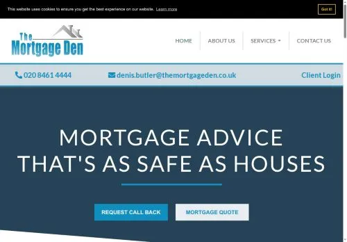 Website Image of The Mortgage Den LTD
