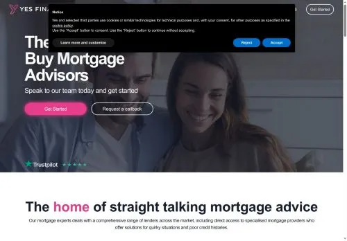 Website Image of Yes Financial Services Limited