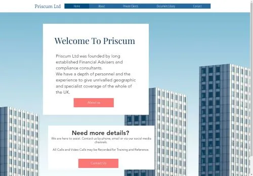 Website Image of Priscum Limited