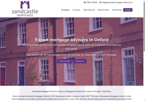 Website Image of Sandcastle Mortgages (oxford) Limited