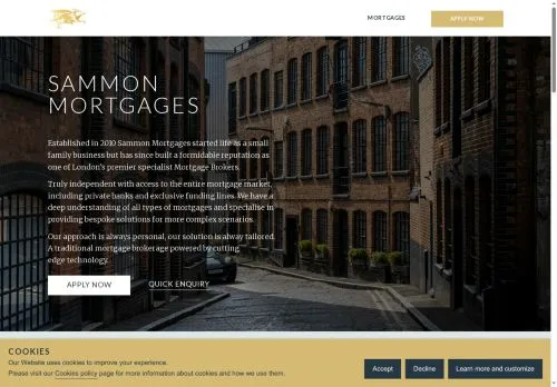 Website Image of Sammon Mortgage Management Limited