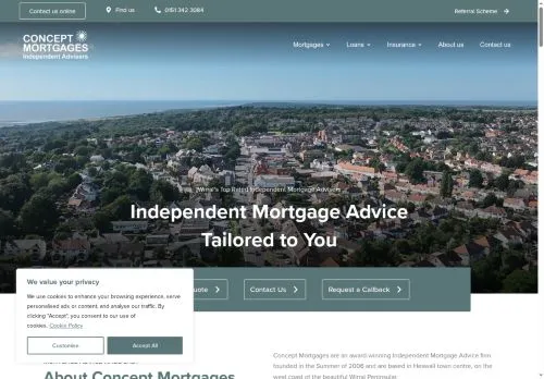 Website Image of Concept Mortgages Limited