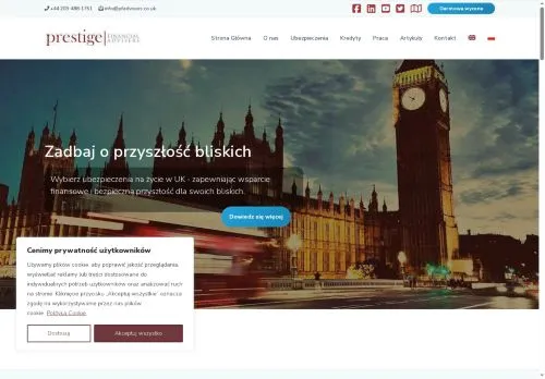 Website Image of Prestige Financial Advisers LTD