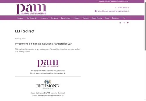 Website Image of Investment & Financial Solutions Partnership LLP