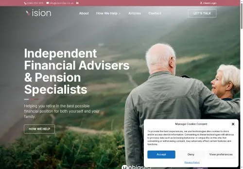 Website Image of Vision Independent Financial Advisors Limited