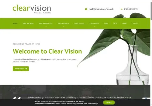 Website Image of Clear Vision Financial Planning Limited