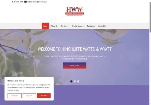 Website Image of HINCHLIFFE, WATTS & WYATT LIMITED