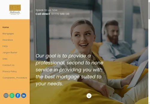 Website Image of Hallmark Mortgages Limited