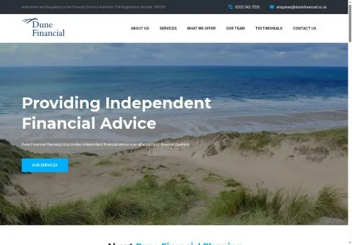 Website Image of Dune Financial Planning Limited