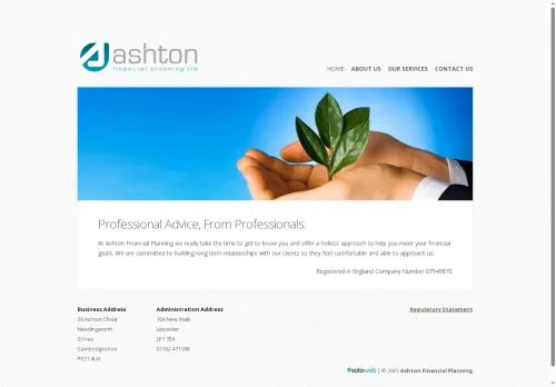 Website Image of Ashton Financial Planning LTD.