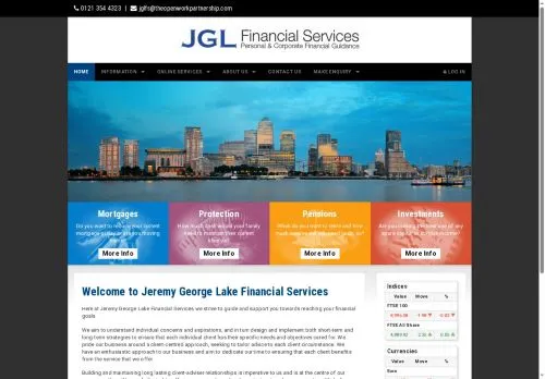 Website Image of Jeremy George Lake Financial Services LTD