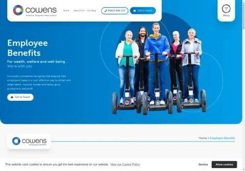 Website Image of Cowens Employee Benefits LTD