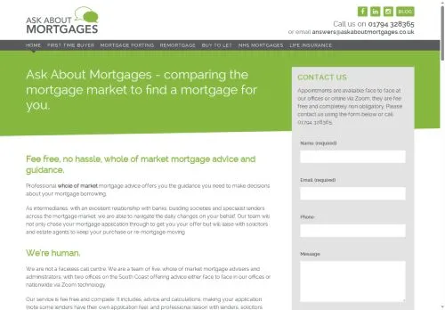 Website Image of Ask About Mortgages LTD