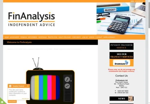Website Image of Finanalysis Limited