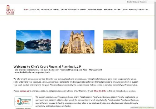 Website Image of King's Court Financial Planning LLP
