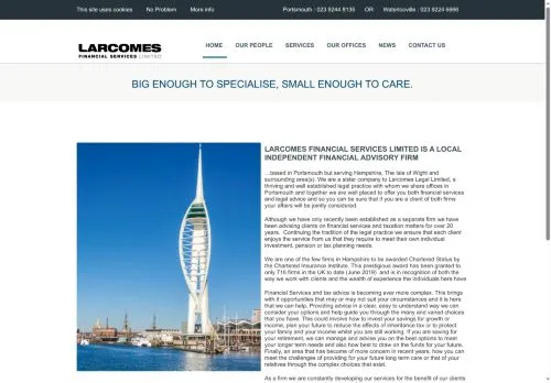 Website Image of Larcomes Financial Services Limited