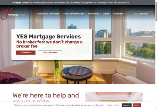 Website Image of Yes Mortgage Services Limited