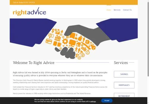 Website Image of Right Advice Limited