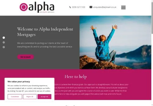 Website Image of Alpha Independent Mortgages LLP