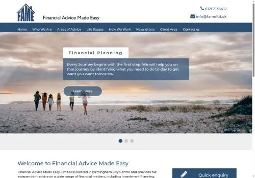 Website Image of Financial Advice Made Easy Limited