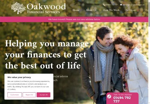 Website Image of OAKWOOD FINANCIAL SERVICES LTD