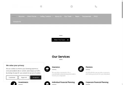 Website Image of Coffey Tomkins Financial Services LTD