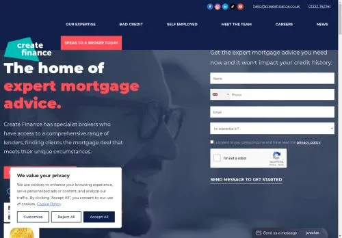 Website Image of Create Finance Limited