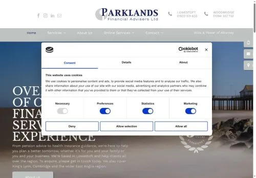 Website Image of Parklands Financial Advisers LTD