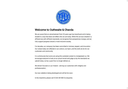 Website Image of Outhwaite & Chavda Limited
