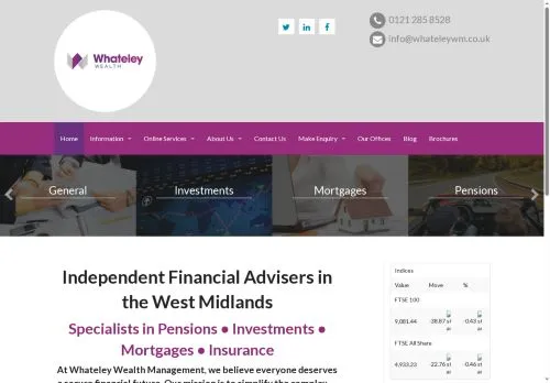 Website Image of Whateley Wealth Management Limited