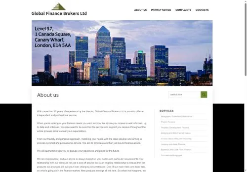 Website Image of Global Finance Brokers Limited