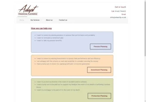 Website Image of Adapt Financial Planning Limited