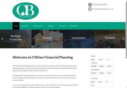 Website Image of O'Brien Associates Limited
