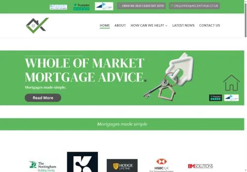 Website Image of Ascentia Mortgage Solutions Limited