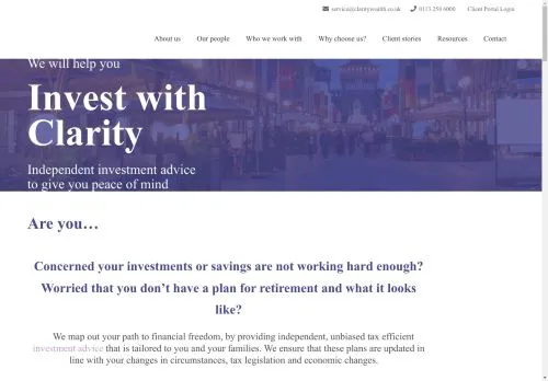 Website Image of Clarity Wealth Limited