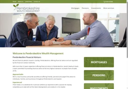 Website Image of Pembrokeshire Wealth Management LTD