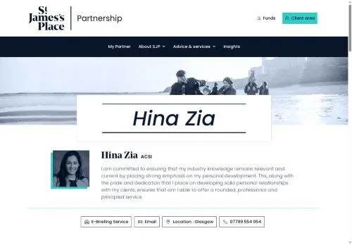 Website Image of Hina Zia