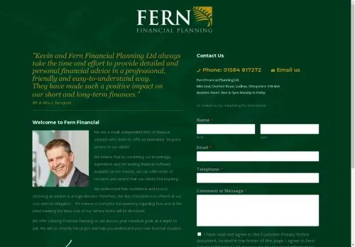 Website Image of Fern Financial Planning Limited