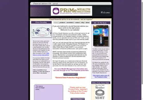 Website Image of Prime Wealth Solutions LTD