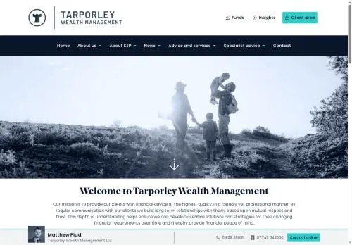 Website Image of Tarporley Wealth Management Limited