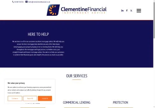 Website Image of Clementine Financial Limited