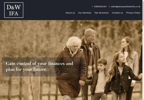 Website Image of Davey & Weber Independent Financial Advisers LTD