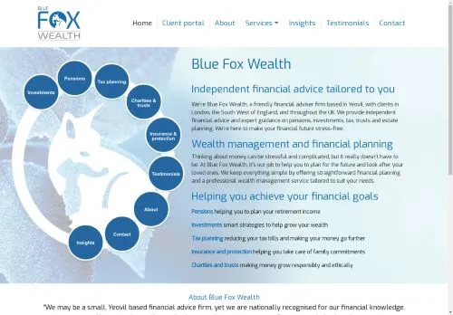 Website Image of Blue Fox Wealth Management Limited