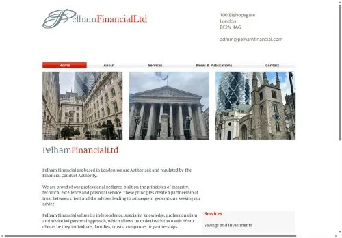 Website Image of Pelham Financial Limited