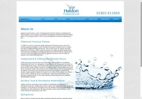 Website Image of Haldon Financial Review LTD