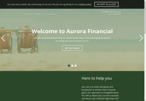 Website Image of Aurora Financial IFA Limited
