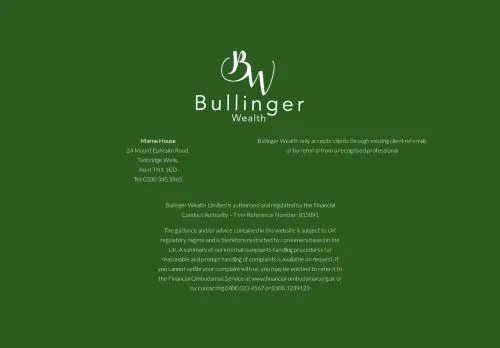 Website Image of BULLINGER WEALTH LIMITED
