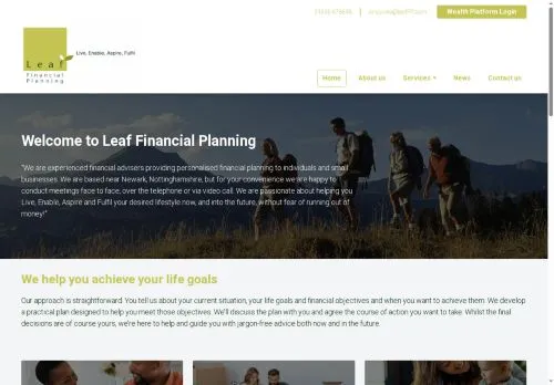 Website Image of Leaf Financial Planning Limited